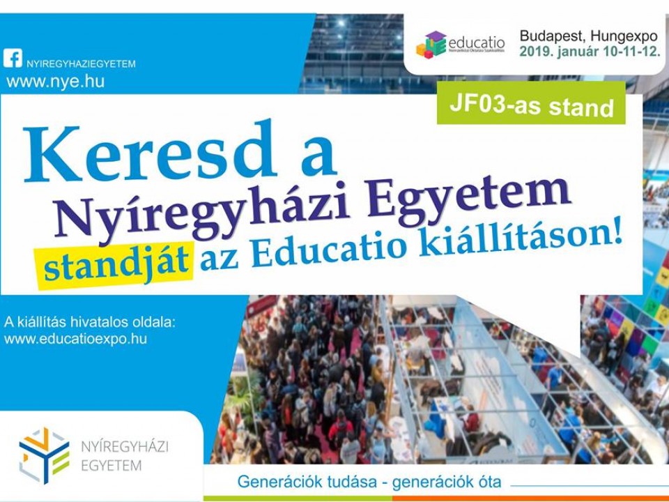 A Nyíregyházi Egyetem az Educatio kiállításon