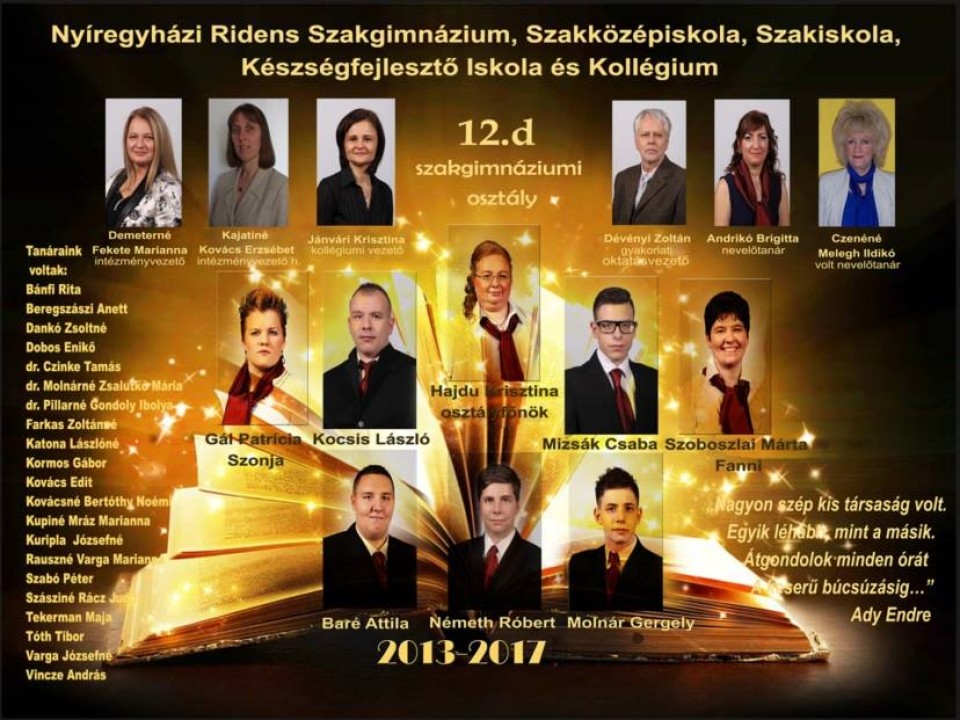 Így ballagtak a Ridensből
