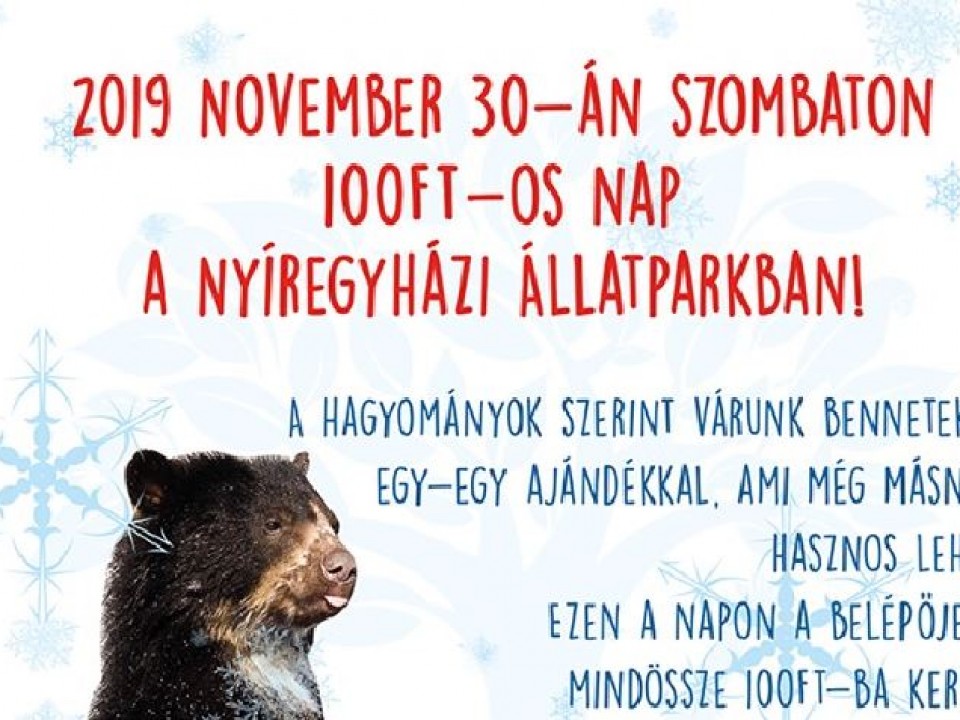 Újra lesz 100 Ft-os nap a Nyíregyházi Állatparkban - Mutatjuk, hogy mikor