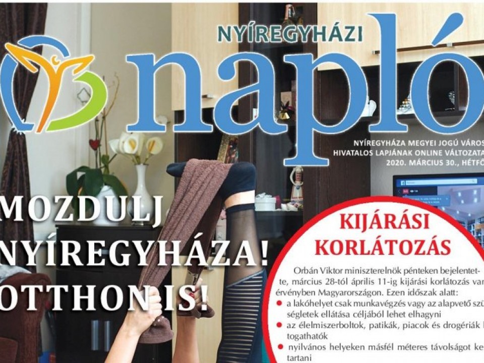 Olvassa a hétfői Nyíregyházi Naplót, digitálisan!