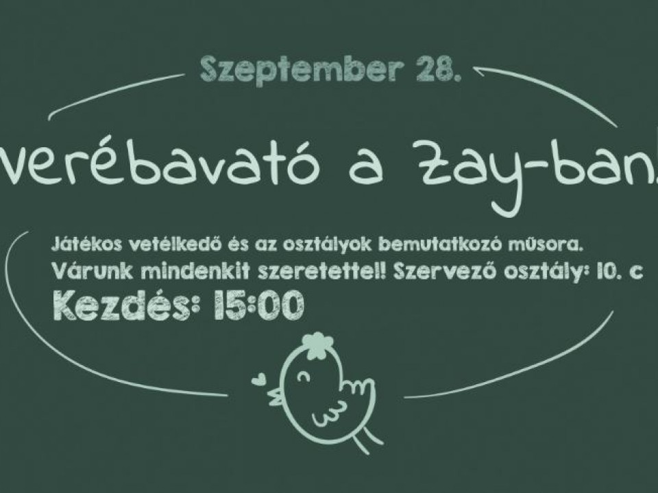 Verébavató a Zayban!