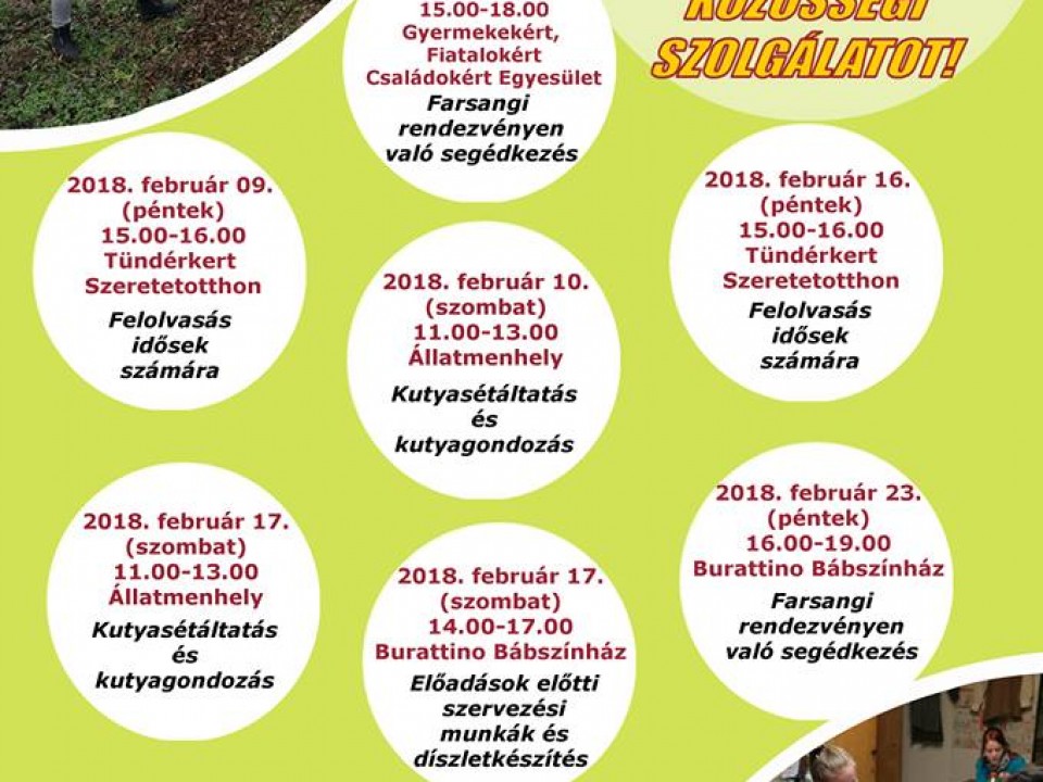 Iskolai közösségi szolgálat lehetőségek Nyíregyházán