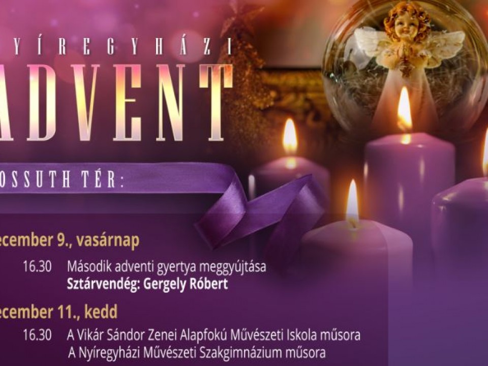 Meggyújtják a második adventi gyertyát - A sztárvendég Gergely Róbert lesz