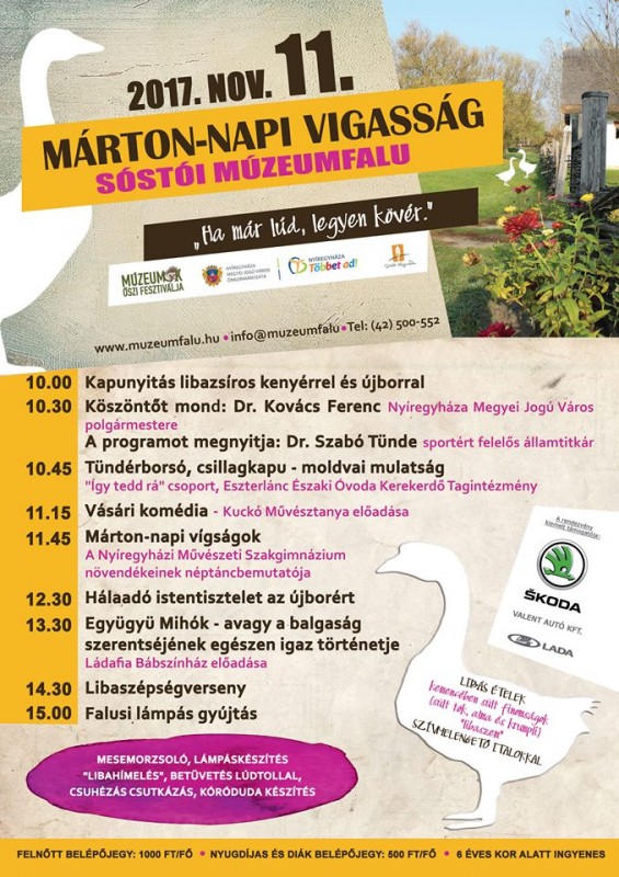 MÁRTON-NAPI VIGASSÁG A SÓSTÓI MÚZEUMFALUBAN