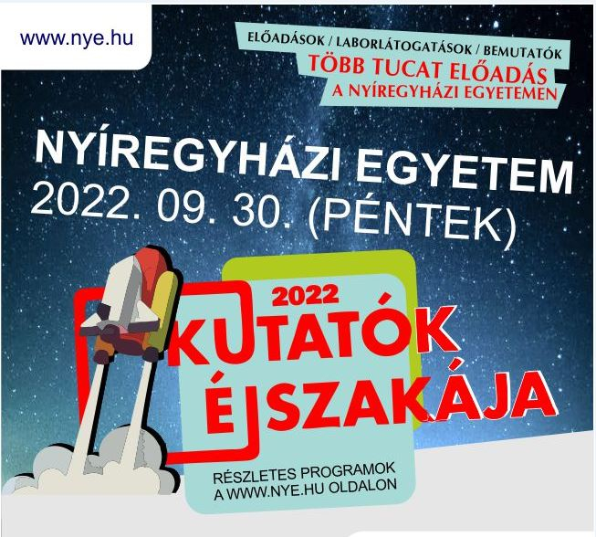 Nyíregyházi Egyetem - Színes programok a Kutatók éjszakáján