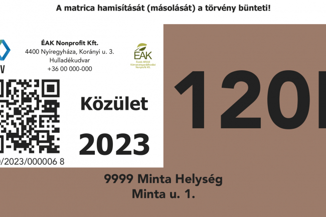 Érkezik a „kuka" matrica