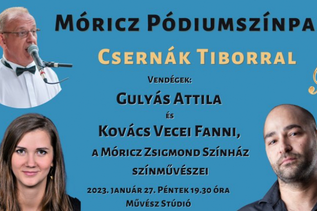 Új, zenés Móricz Pódiumszínpad programsorozat indul a Művész Stúdióban