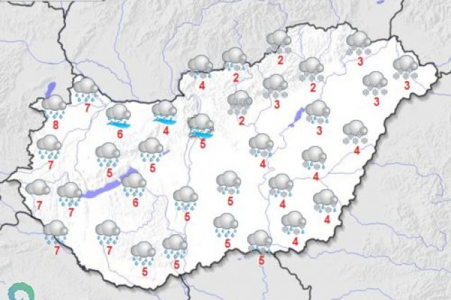 Visszatért a tél, szinte az egész országban havazni fog