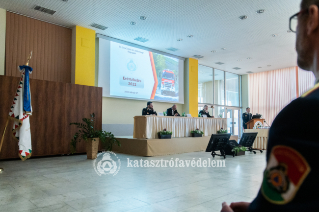 Évértékelés és elismerések a BM Országos Katasztrófavédelmi Főigazgatóság székházában