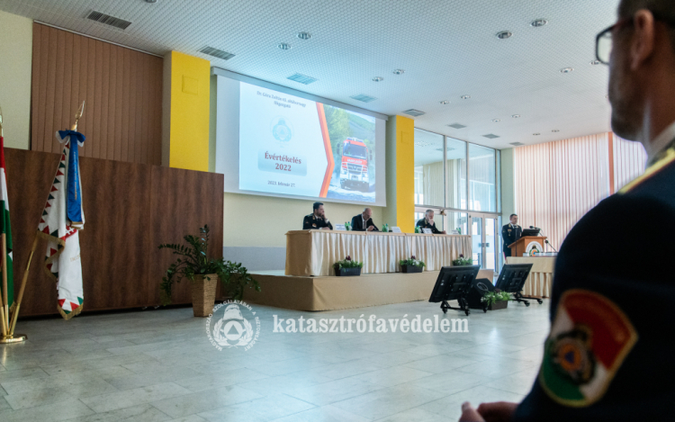 Évértékelés és elismerések a BM Országos Katasztrófavédelmi Főigazgatóság székházában