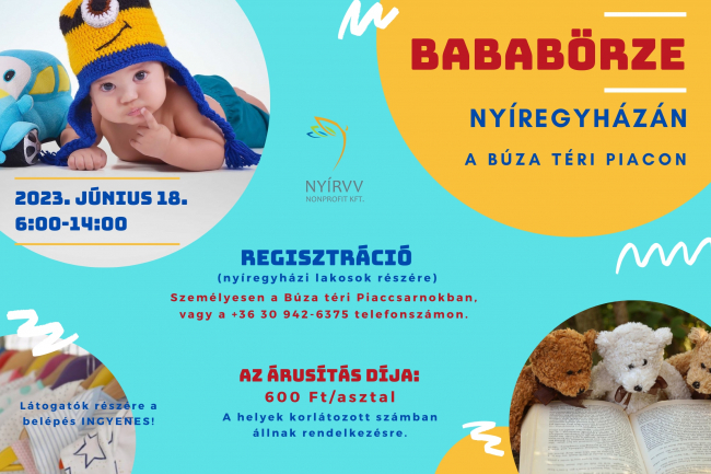 Ismét Bababörzét rendez a NYÍRVV Nonprofit Kft