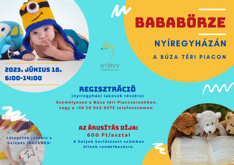 Ismét Bababörzét rendez a NYÍRVV Nonprofit Kft