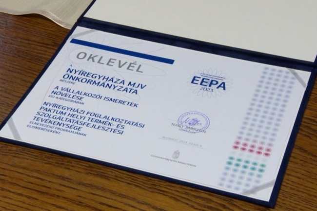 Újabb elismerés Nyíregyházának – Helyi Termék- és Szolgáltatásfejlesztési Díj