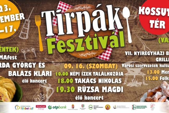 Hazai sztárokkal lesz teljes az idei Tirpák Fesztivál! – jelentette be hivatalos közösségi oldalán dr. Kovács Ferenc.