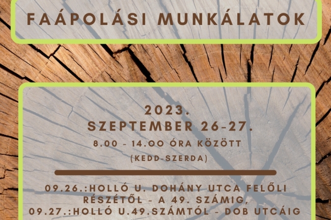 Faápolási munkálatokat végez a Nyírvv