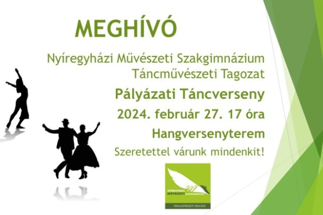 Különleges táncversenyt rendeznek a Művészetiben