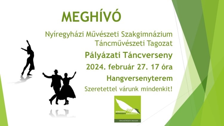 Különleges táncversenyt rendeznek a Művészetiben
