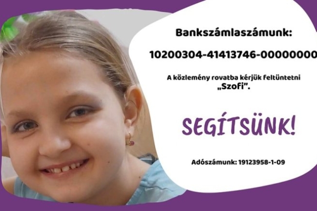 Segítsünk Szofinak meggyógyulni!