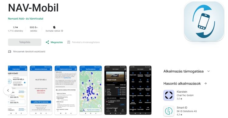 NAV-Mobil: ellenőrizze egyszerűen adószámláját a telefonján!
