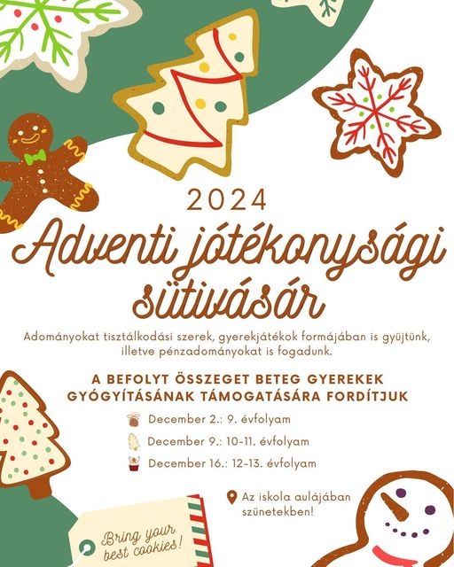 Adventi Jótékonysági Sütivásár a Széchenyiben
