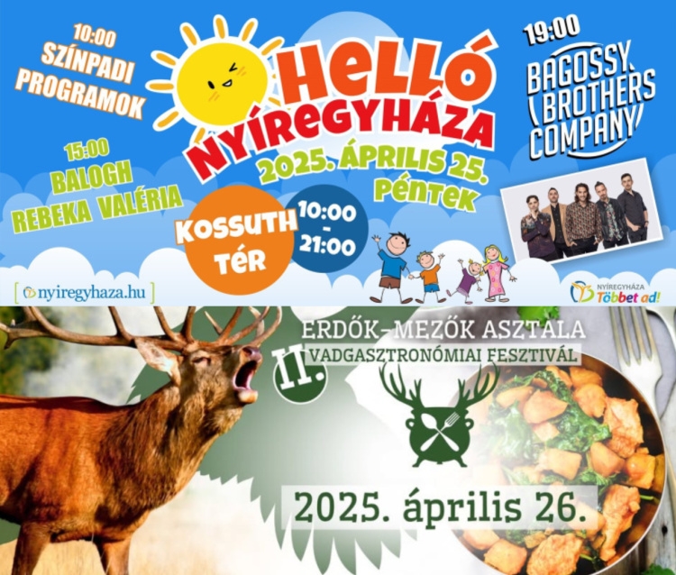 Helló Nyíregyháza! – Április végén két nagyszabású program várja az érdeklődőket