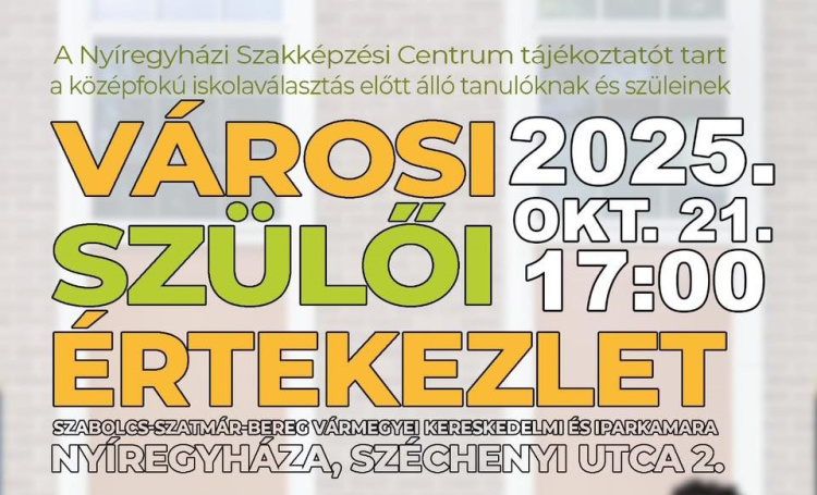 Továbbtanulás - Városi Szülői Értekezletet rendeznek Nyíregyházán