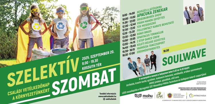 Jön a Szelektív Szombat- Egy izgalmas nap az egész családnak