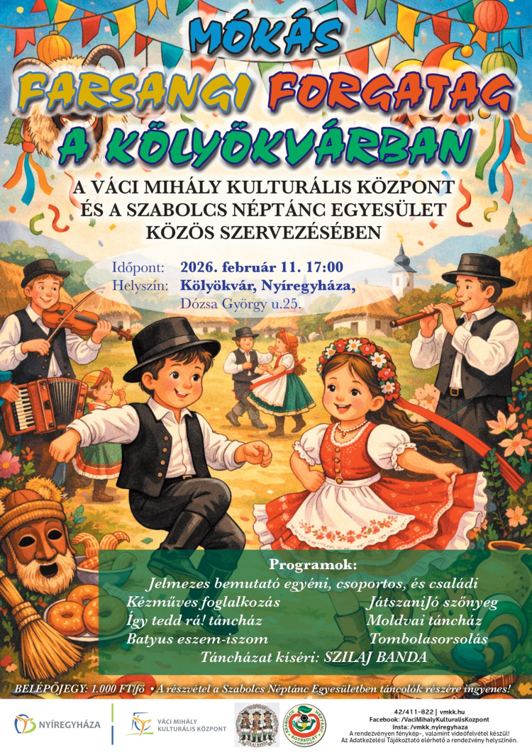 Mókás farsangi forgatagot szerveznek a Kölyökvárban