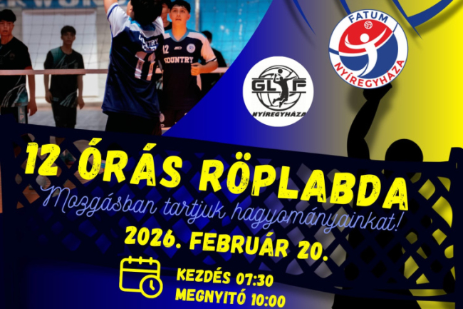 Tizenkét órán át pattog a labda Nyíregyházán – röplabdamaratont rendeznek az Árok utcai iskolában