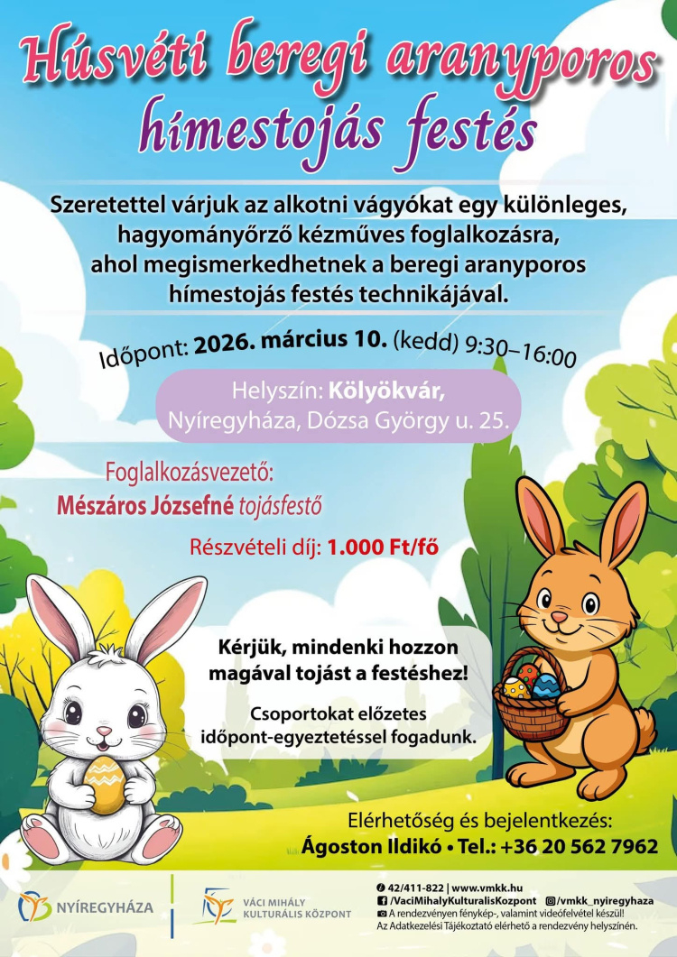 Megismerhetik a beregi aranyporos tojásfestés technikáját a Kölyökvárban