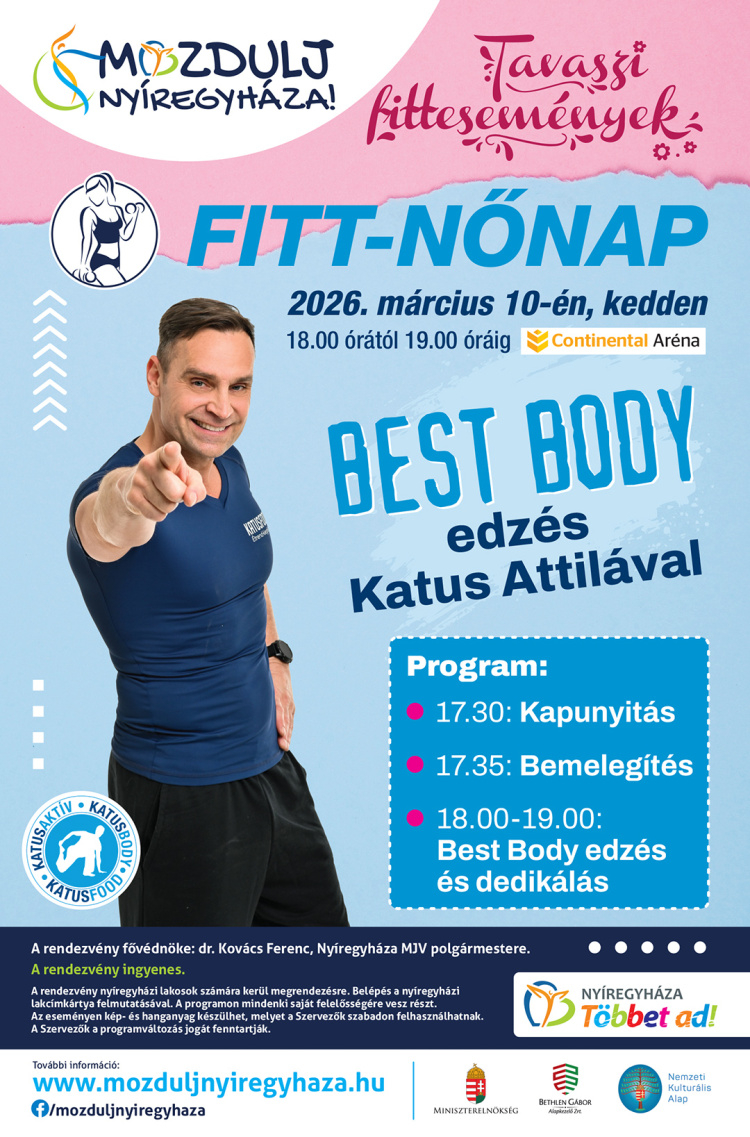 Fitt-Nőnapot tartanak a Continental Arénában Katus Attilával