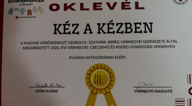 Siker a Magyar Vöröskereszt vármegyei versenyén