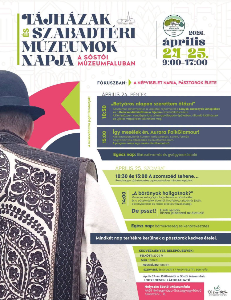 Népviselet, pásztorélet és divatbemutató – különleges hétvége a Sóstói Múzeumfaluban