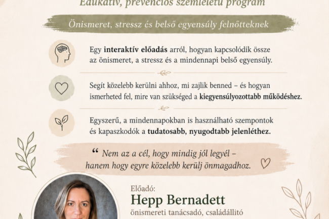 Út önmagadhoz – önismereti előadás Nyíregyházán