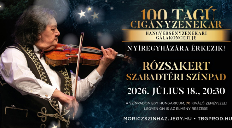 A 100 Tagú Cigányzenekar ad koncertet nyáron a Rózsakert Szabadtéri Színpadon