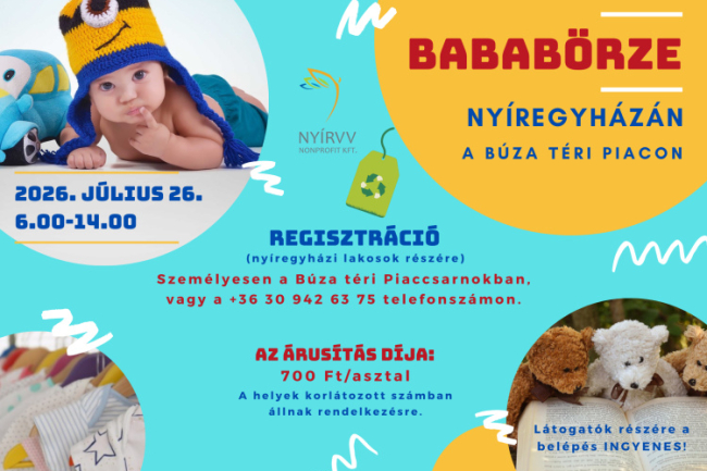 Kincsvadászat a Búza téri Piacon – újra BabaBörze várja a családokat Nyíregyházán