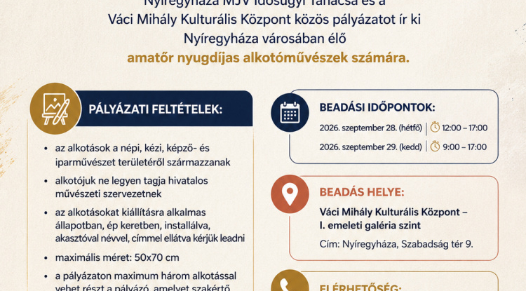 Alkotó idősek jelentkezését várják – ősszel ismét kiállítás nyílik a legszebb pályamunkákból
