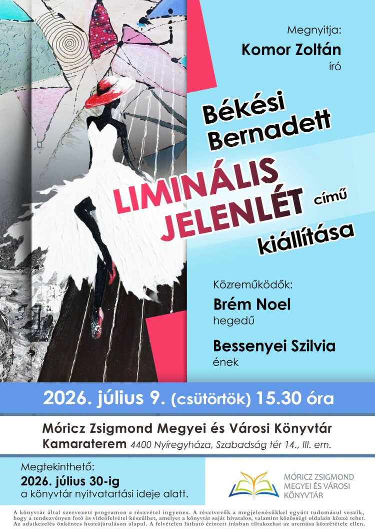 Liminális jelenlét – Békési Bernadett kiállítása nyílt meg a könyvtárban