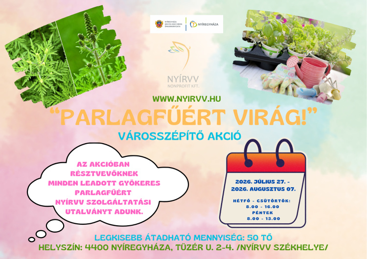 „Parlagfűért virág!” – Ismét elindul a városszépítő akció