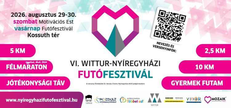 Rekordlétszámra készül Nyíregyháza – Két napon át a futásé lesz a főszerep a VI. WITTUR–Nyíregyházi Futófesztiválon