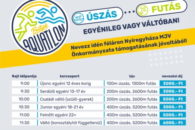 Sporttal tisztelegnek Kovács „Bütyök” József emléke előtt – Aquatlon élménybajnokság lesz a Bujtosi Városligetben