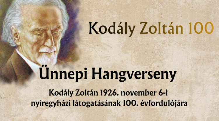 Ünnepi hangversennyel emlékeznek Kodály Zoltán nyíregyházi látogatására